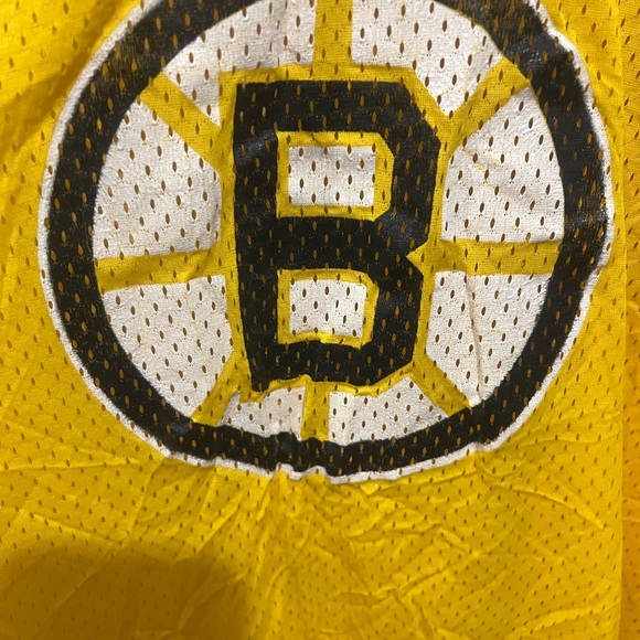 Vtg BOSTON BRUINS Replica NHL Thin Practice Mesh Jersey Adult L Adams Mfg USA - Picture 2 of 8